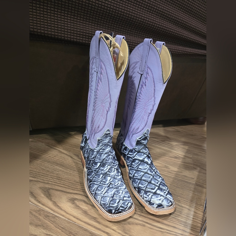 Anderson Bean Women's Purple and Blue Western Boots